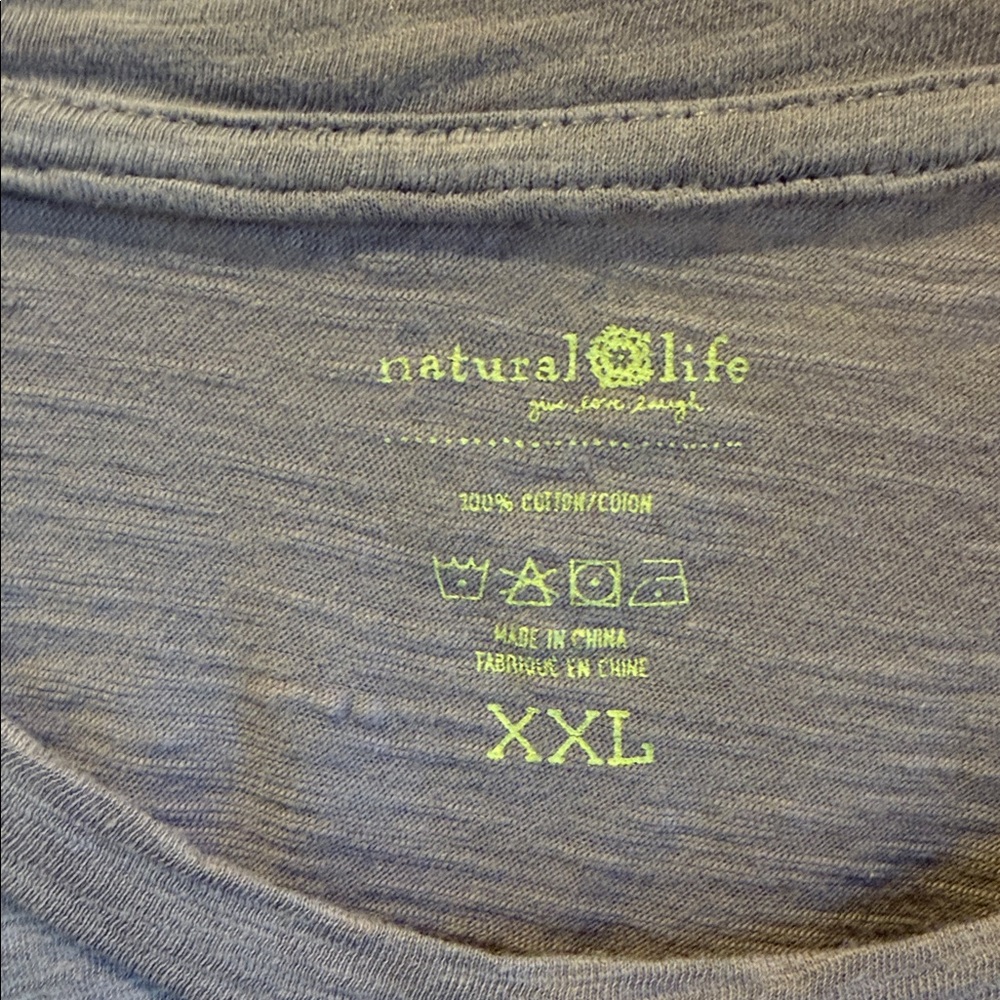 NATURAL LIFE Gray 3/4 Length Sleeve Tee with Camper Graphics - Picture 3 of 5